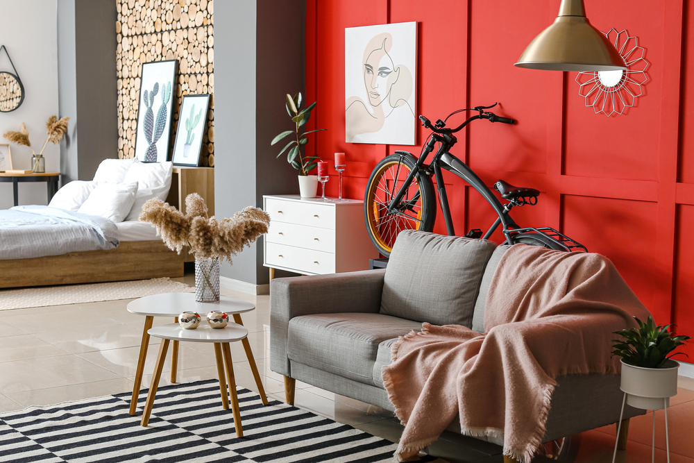 Interior,Of,Modern,Room,With,Bicycle